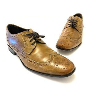 Bostonian Tan Wingtip Derby Leather Dress Shoes